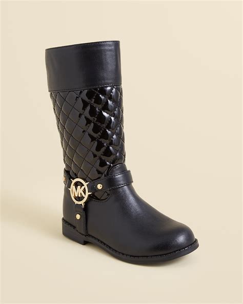 michael kors girls shoes black|Michael Kors little girls boots.